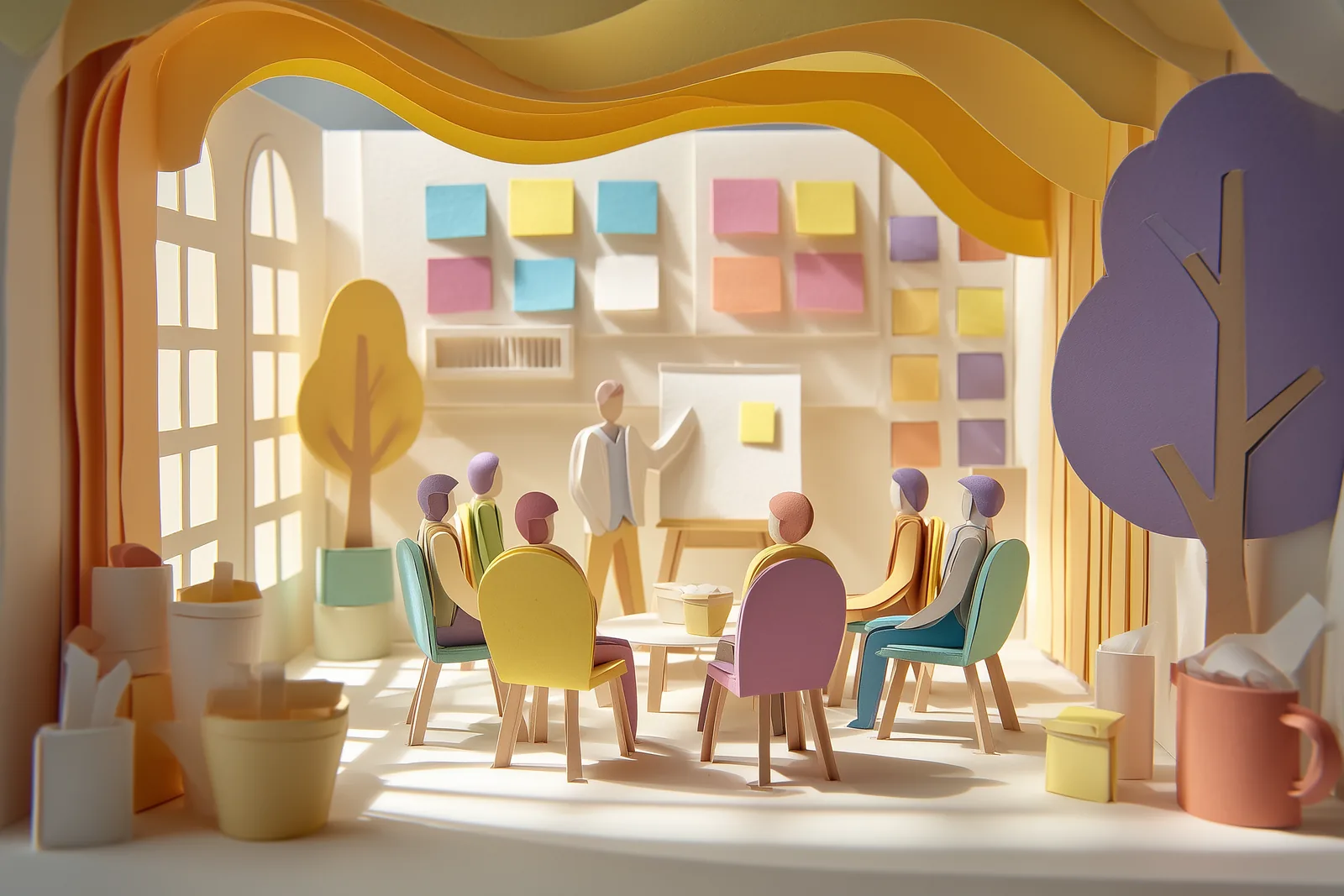 Human Readiness — Papierschnitt-Diorama